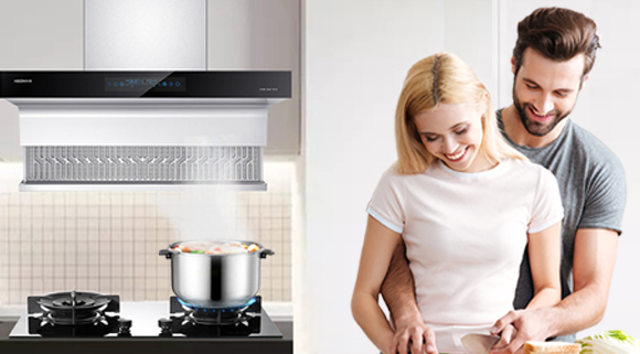 智能體感煙機+智能防干燒灶具，一個智慧廚房，一套科恩正好！